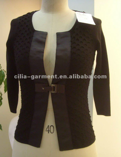 cilia25312,lady 12gg computer knit cardigan sweater