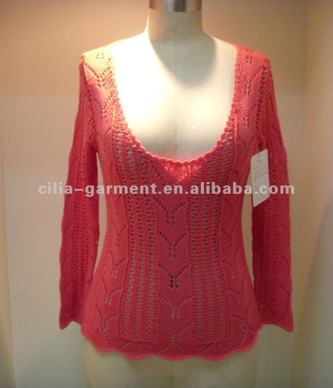 cilia12043,lady 5gg computer knit pullover sweater