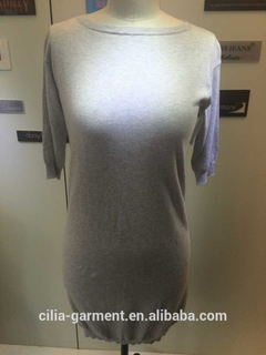 2015 new fashion lady designer shirts (90%cotton 10%cashmere)