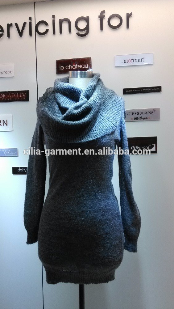 2014 fashion women sweater with collar