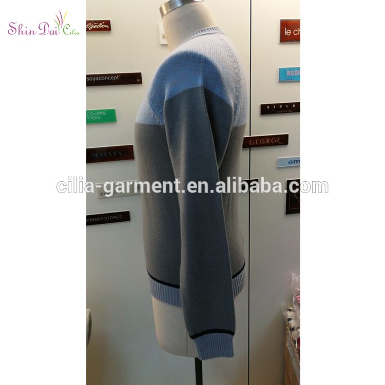 2017 high quality men anti-shrink knitting v shape pollover sweater