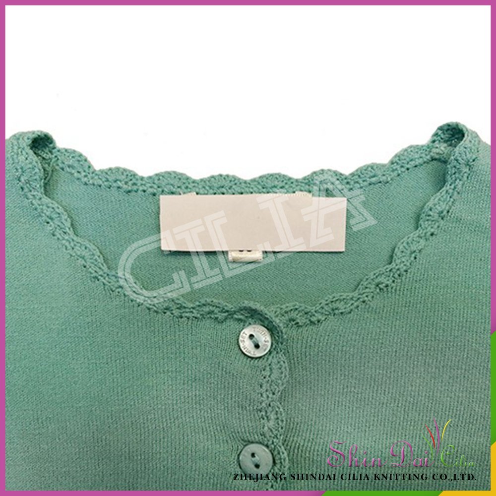 China factory wholesale new design fashion green sweater cardigan for baby girls