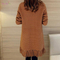 Wholesale new design fashion stylish girls out back tassels cardigan sweaters