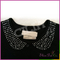 Top hot selling black hand knitted girls cardigan sweater with panel pressing