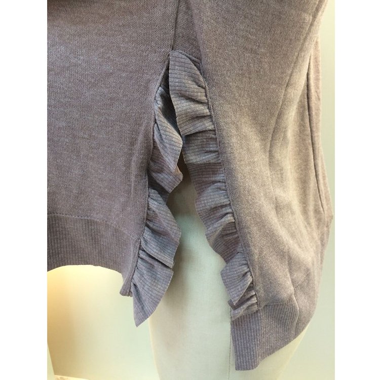New style wholesale pure color womens winter knitted slouchy pullover sweater
