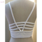 High quality mature lady white knitted tight backless top vest sweater with cable