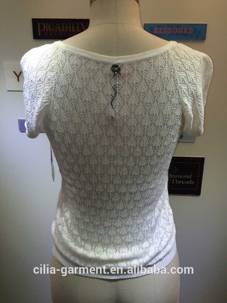 2015 new fashion design shor ladies knitted cardigan