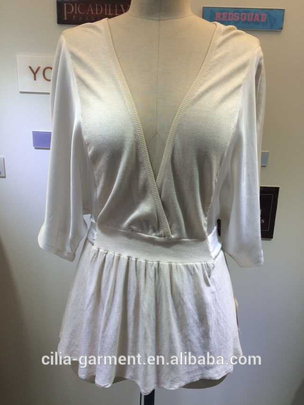 lady sweater fashion design garment cardigan with silk