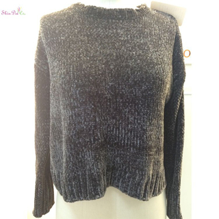 New style wholesale women's knitting o-neck pullover sweater for autumn winter