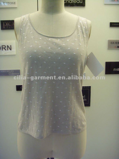 LADY 12gg flat jersey knit with emb. sweater