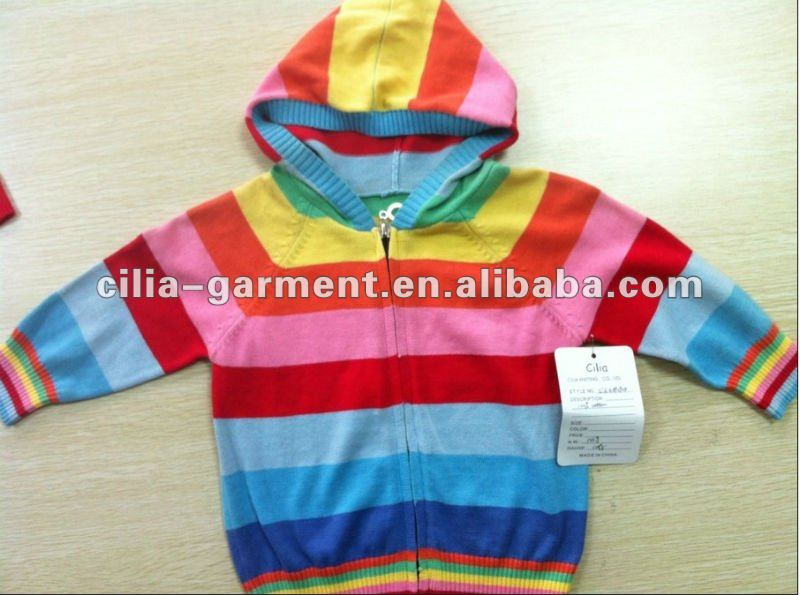 lassock stripe with cap knitted sweater