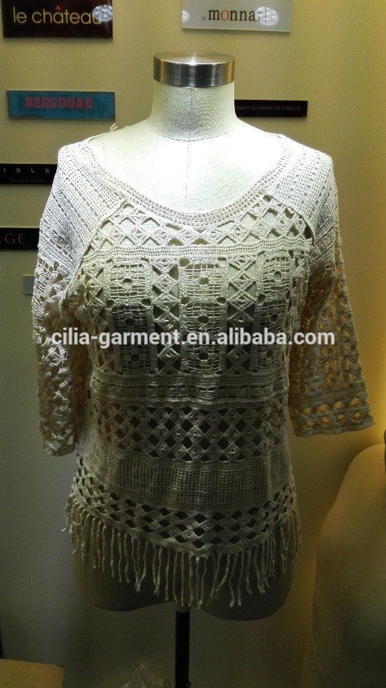 lady's sweater with lace