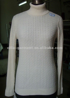 cilia12059,lady 12gg flat knit allover cable pullover sweater