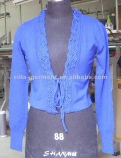 cilia12057,lady 12gg flat knit cardigan sweater