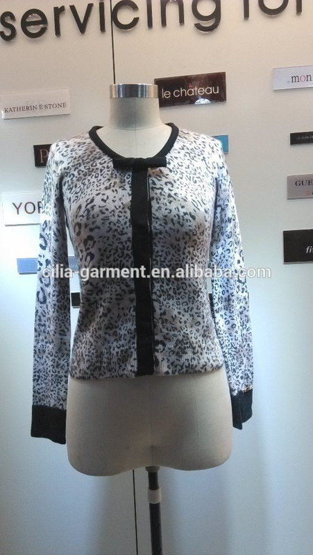 2015 fashion women sweater with Sexy Leopard