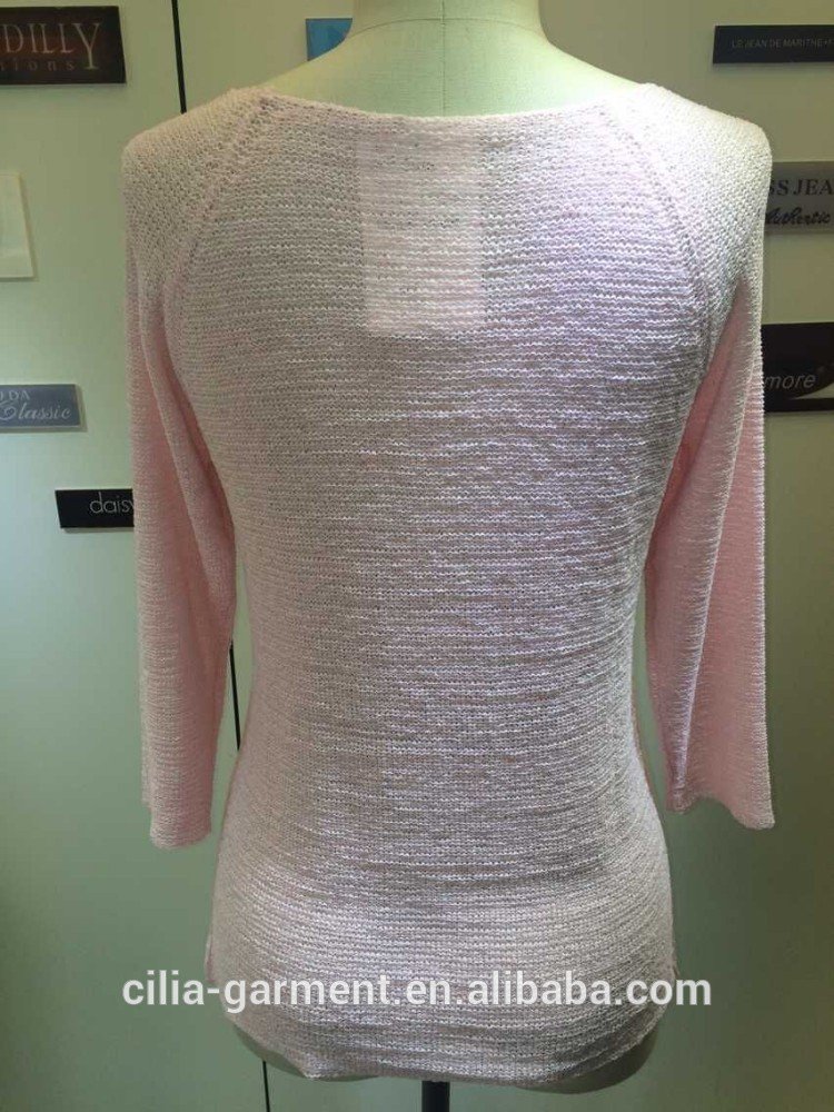 2015 new fashion lady designer shirts (50%acrylic 50%nylon)