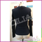 China supplier hot sale lady girl black frock knit sweater with hollow jacquard
