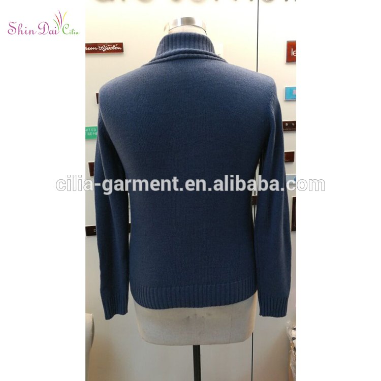 Good design german style mens turndown collar knitted pullover sweater