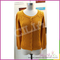 Reasonable price sale stylish orange lady knit sweater cardigan with neps yarn