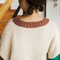 Custom Long Lantern Sleeve O-Neck Knitted Pullover Lovely Girl Sweater