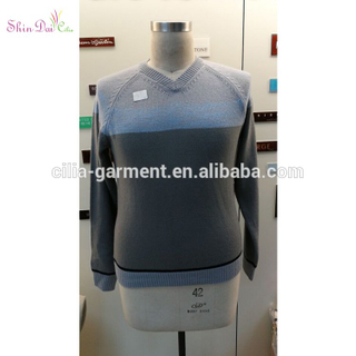 2017 high quality men anti-shrink knitting v shape pollover sweater