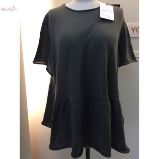 Fashion cheap custom long knit short-sleeve pullover sweater
