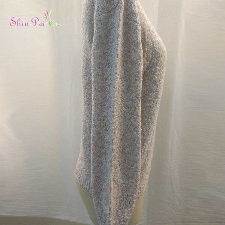 New Designed Spring Women Elegant Colorful Knitted O-Neck Jumper