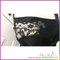 European style lady girl black half sleeve v neck sweater with lace