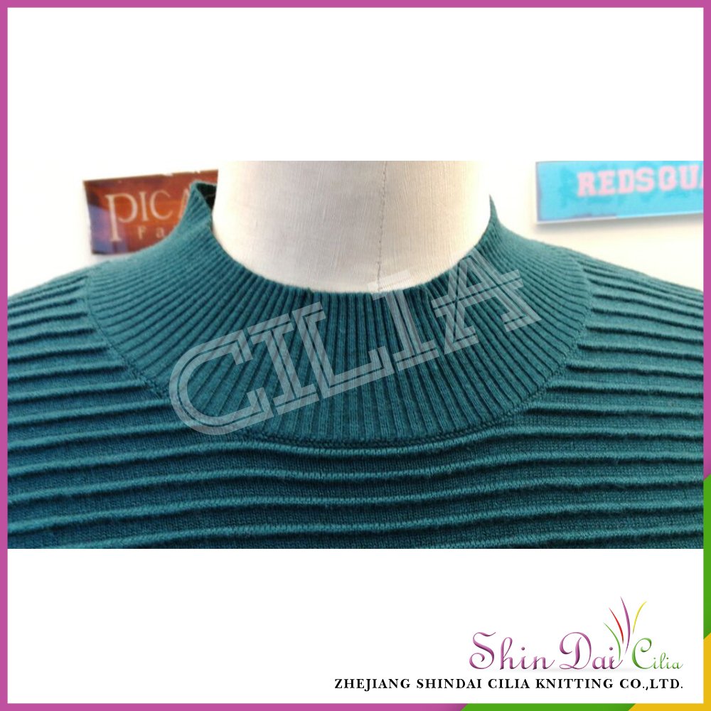 Latest new style dark green lady women half sleeve sweater T-shirt