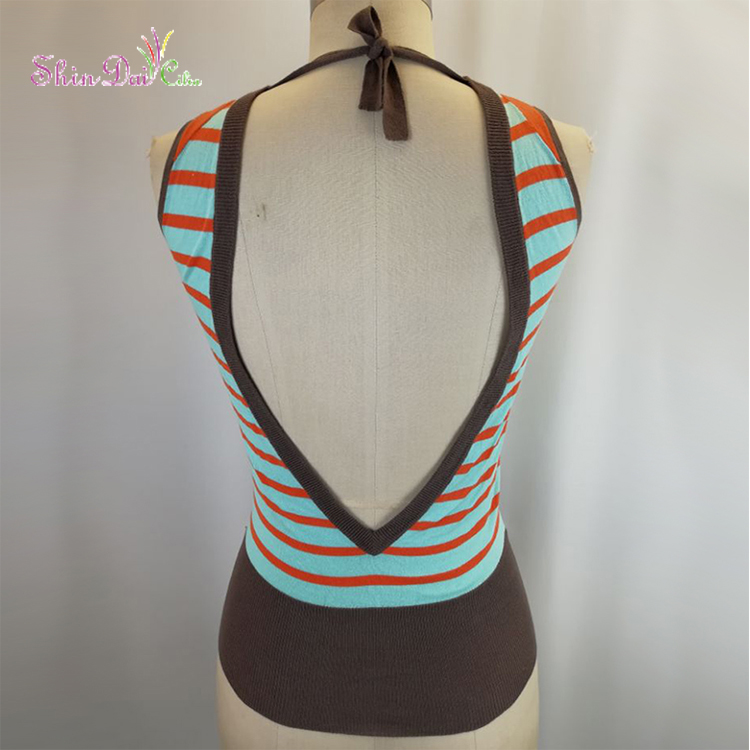 Chinese supplier fashion women knitting suspender vest tank tops