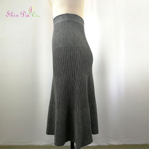 Fashion Ladies Hot Sale A-line Long Dress Sweater Lady Skirt