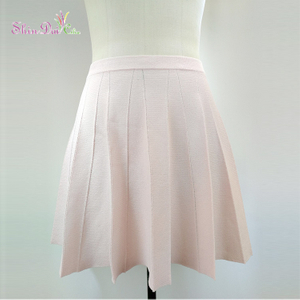 Latest Fashion Short Design Ladies Dress A-line Sweater Lady Pleated Skirt