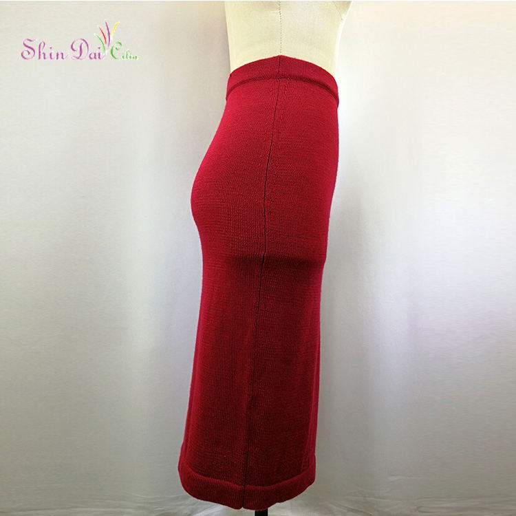 OEM Service Ladies Dress Fashion Design Women Sweater Lady Long Skirt