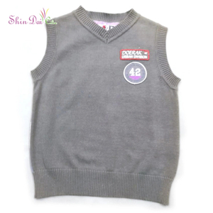 New designed oem service fashion kids' knitting vest sweater