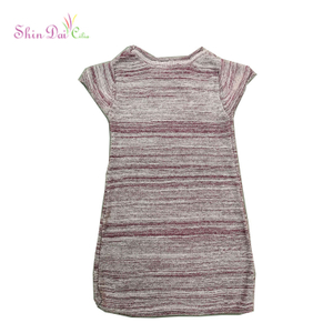 New Products Safety Item 100% Cotton Long Stripe Sweater Girl Skirt