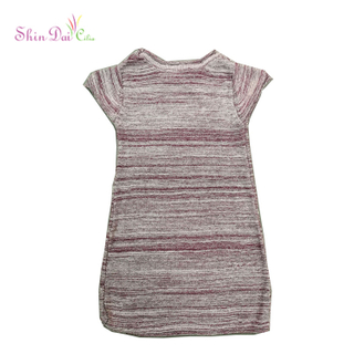 New Products Safety Item 100% Cotton Long Stripe Sweater Girl Skirt