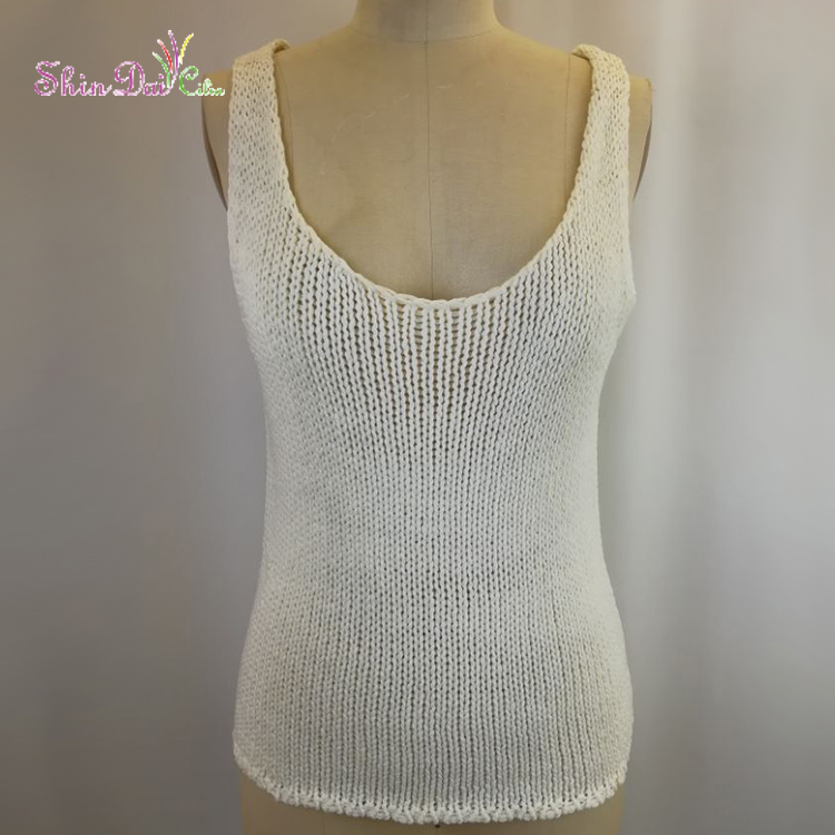 Super grade comfortable soft 100% acrylic ladies fancy tank sweater vest